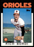 1986 Topps Traded Rich Bordi . Baltimore Orioles #14T