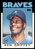 1986 Topps Traded Ken Griffey . Atlanta Braves #41T