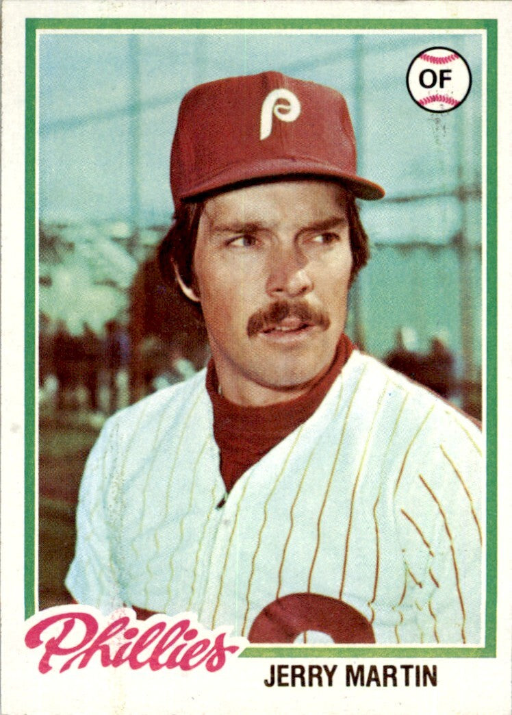 1978 Topps Jerry Martin .  Philadelphia Phillies #222
