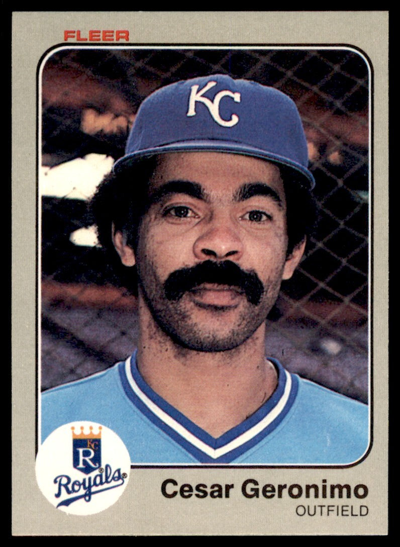 1983 Fleer Cesar Geronimo . Kansas City Royals #112