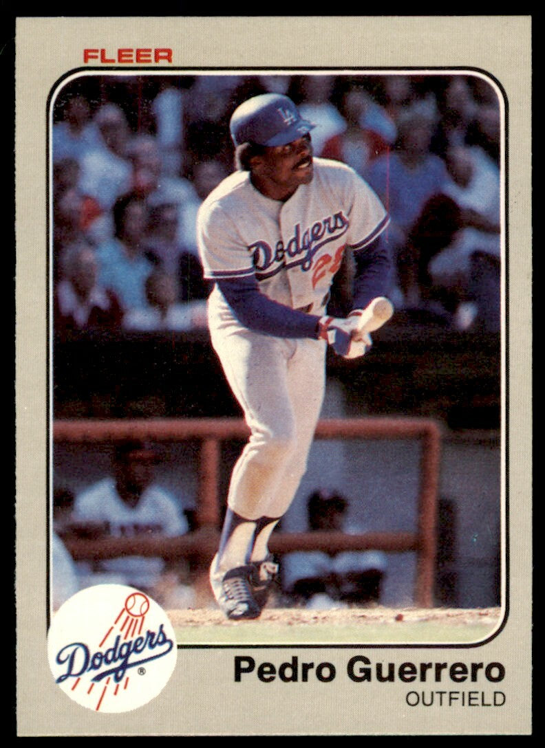 1983 Fleer Pedro Guerrero . Los Angeles Dodgers #207