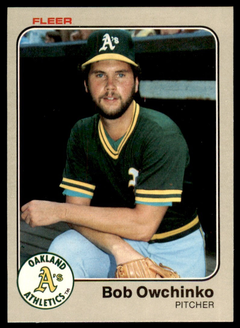 1983 Fleer Bob Owchinko . Oakland Athletics #531