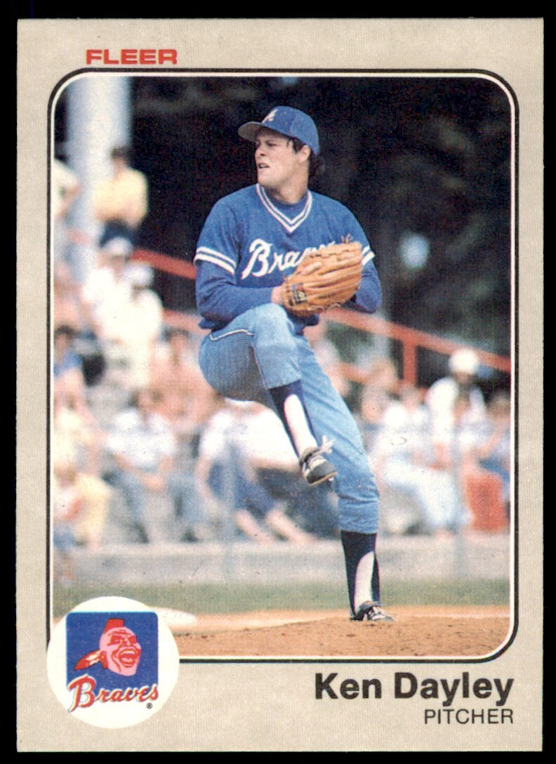 1983 Fleer Ken Dayley .  Atlanta Braves #135