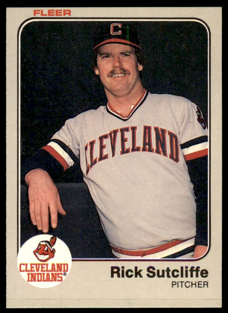 1983 Fleer Rick Sutcliffe .  Cleveland Indians #420
