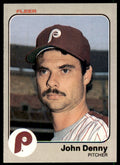 1983 Fleer John Denny .  Philadelphia Phillies #158
