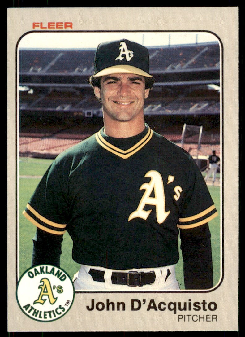1983 Fleer John D'Acquisto . Oakland Athletics #516