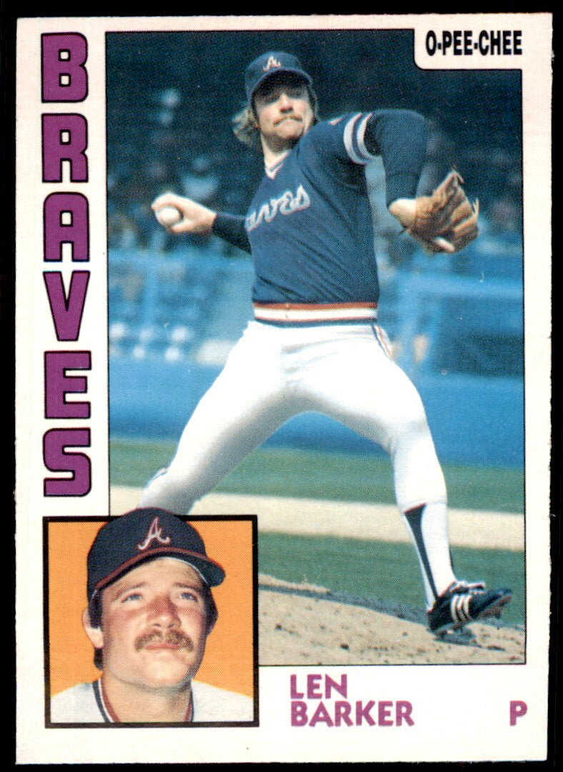 1984 O-Pee-Chee Len Barker . Atlanta Braves #309