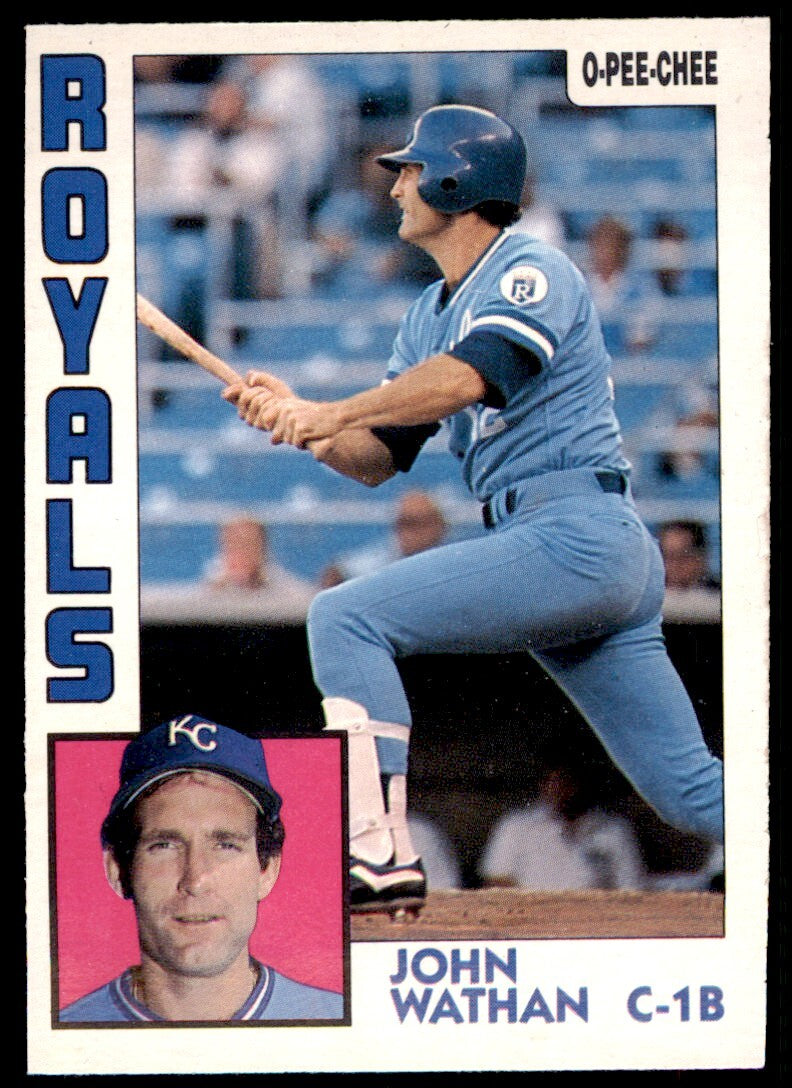 1984 O-Pee-Chee John Wathan .  Kansas City Royals #72