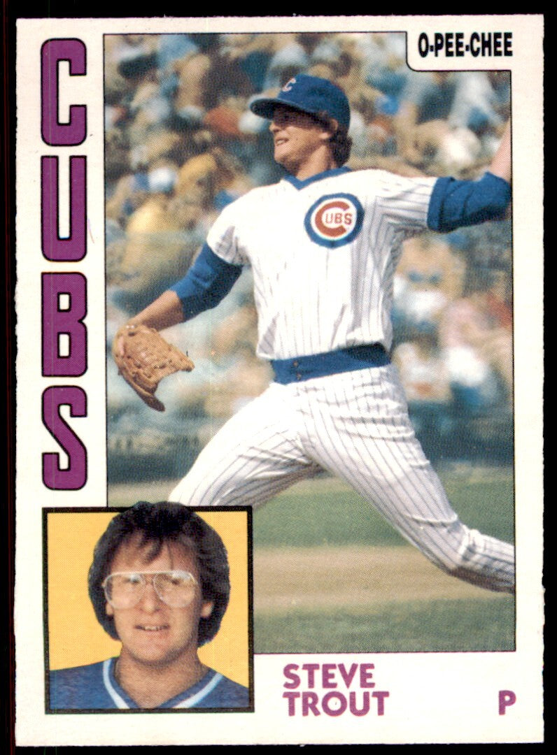 1984 O-Pee-Chee Steve Trout . Chicago Cubs #151