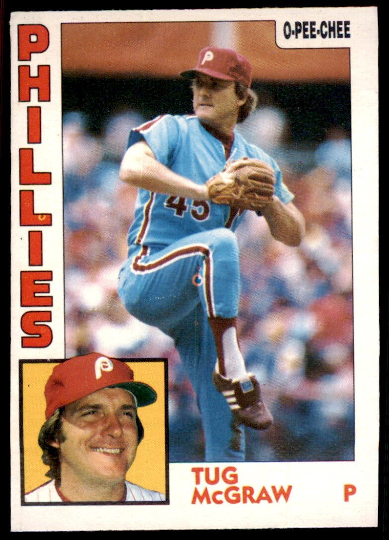 1984 O-Pee-Chee Tug McGraw . Philadelphia Phillies #161