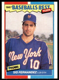 1987 Fleer Sluggers vs pitchers Sid Fernandez. New York Mets #13.