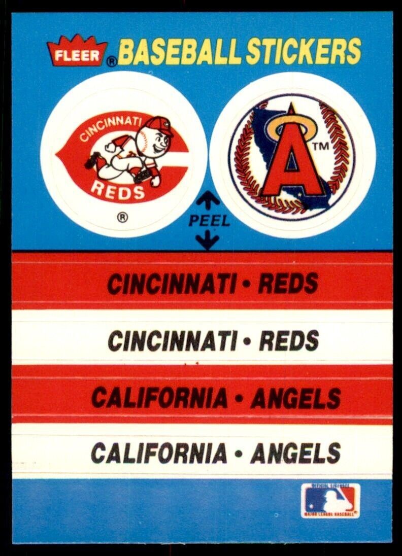 1987 Fleer Sluggers vs pitchers Cincinnati Reds/California Angels