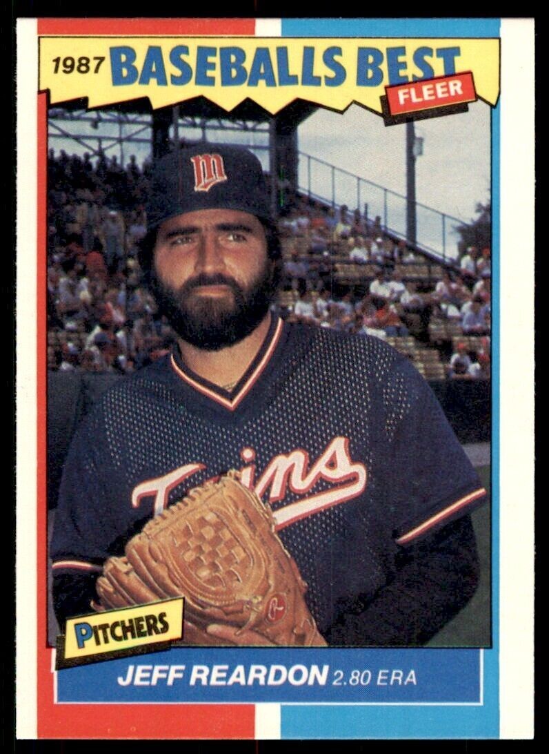 1987 Fleer Sluggers vs pitchers Jeff Reardon Minnesota Twins #33