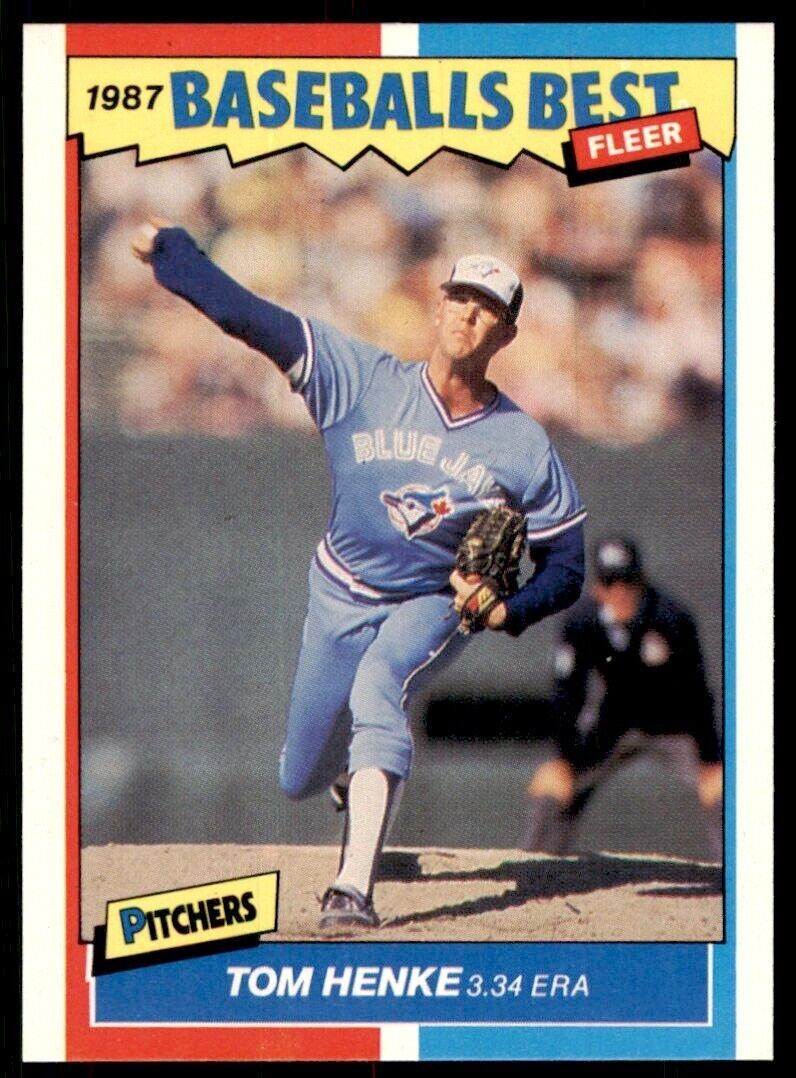 1987 Fleer Sluggers vs pitchers Tom Henke Toronto Blue Jays #19.