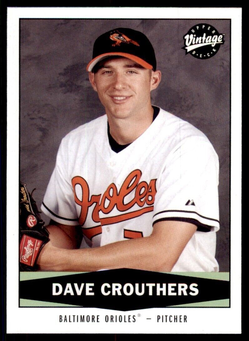 2004 Upper Deck Vintage Update Dave Crouthers Baltimore Orioles #467