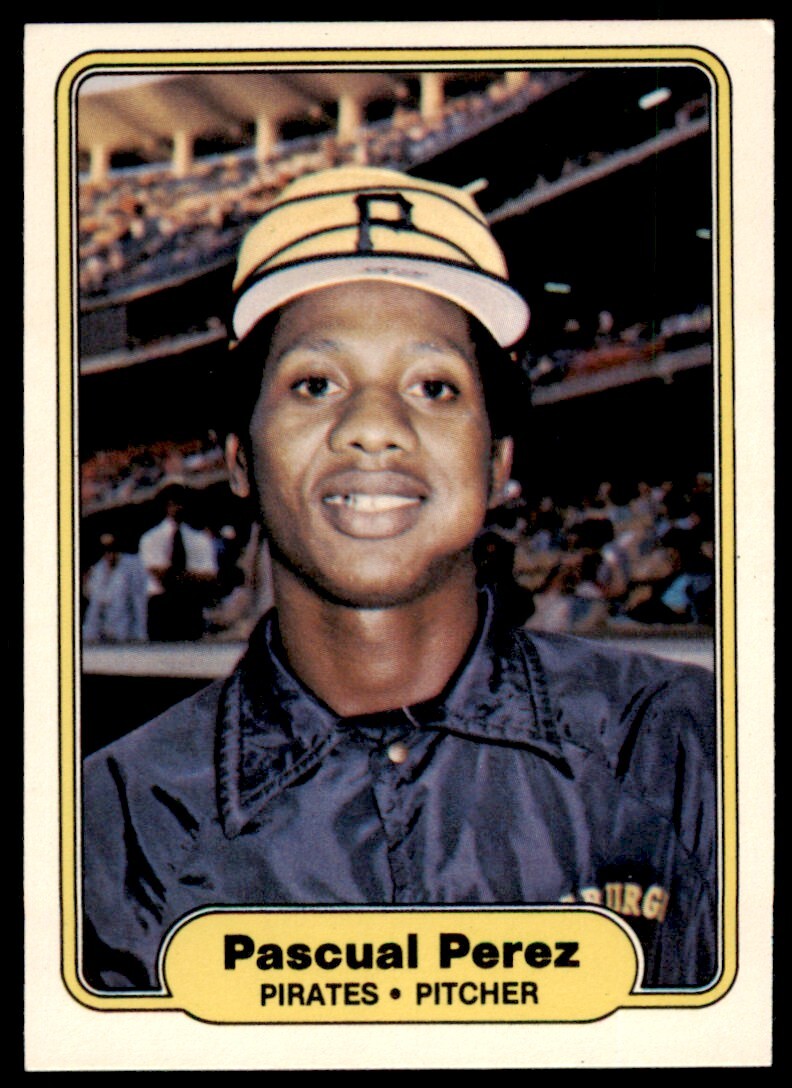 1982 Fleer Pascual Perez . Pittsburgh Pirates #491