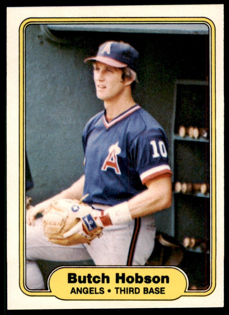1982 Fleer Butch Hobson .  California Angels #465