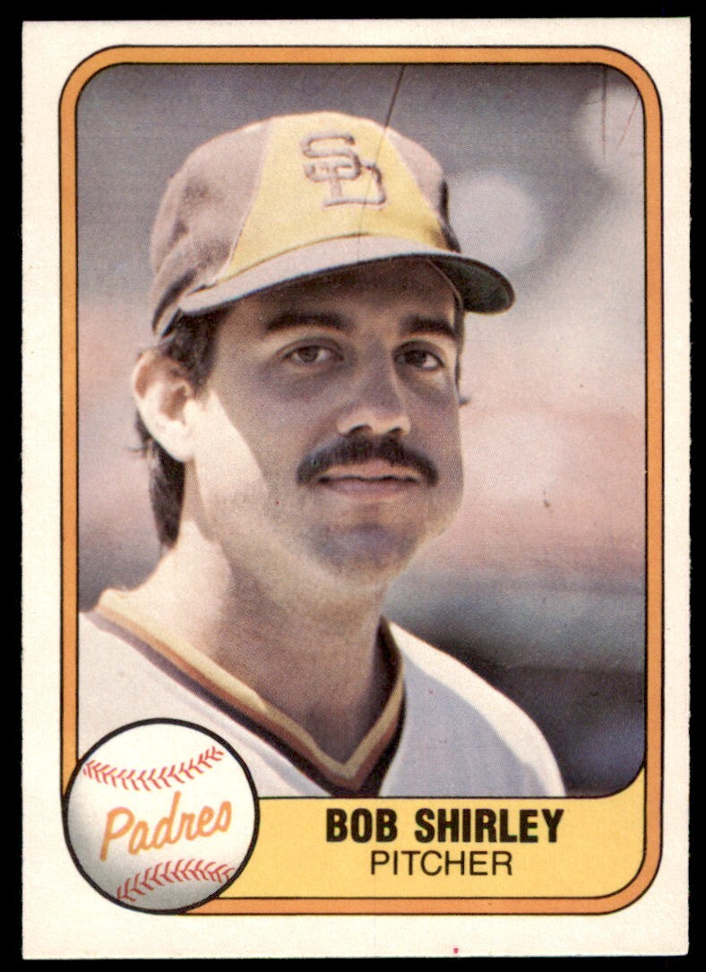 1981 Fleer Bob Shirley .  San Diego Padres #495