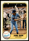 1981 Fleer Jamie Quirk . Kansas City Royals #50