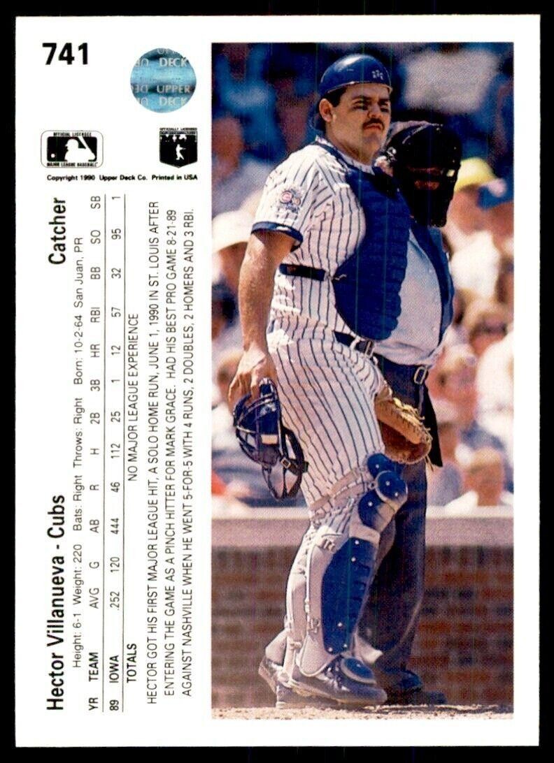 1990 Upper Deck High Series. Hector Villanueva Chicago Cubs #741