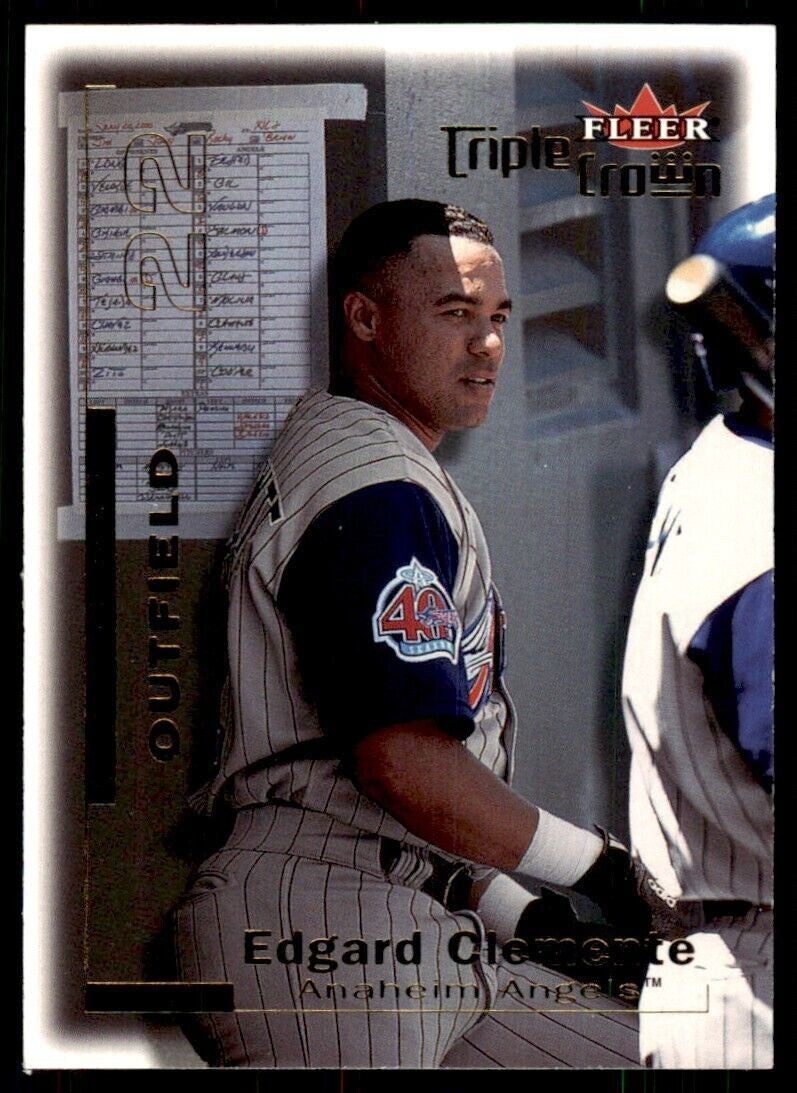 2001 Fleer Triple Crown Edgard Clemente Anaheim Angels #186