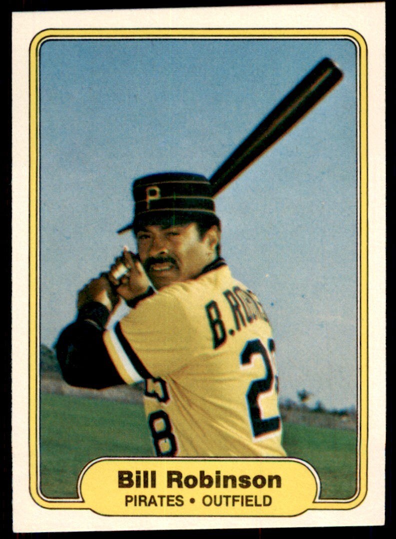 1982 Fleer Bill Robinson . Pittsburgh Pirates #494