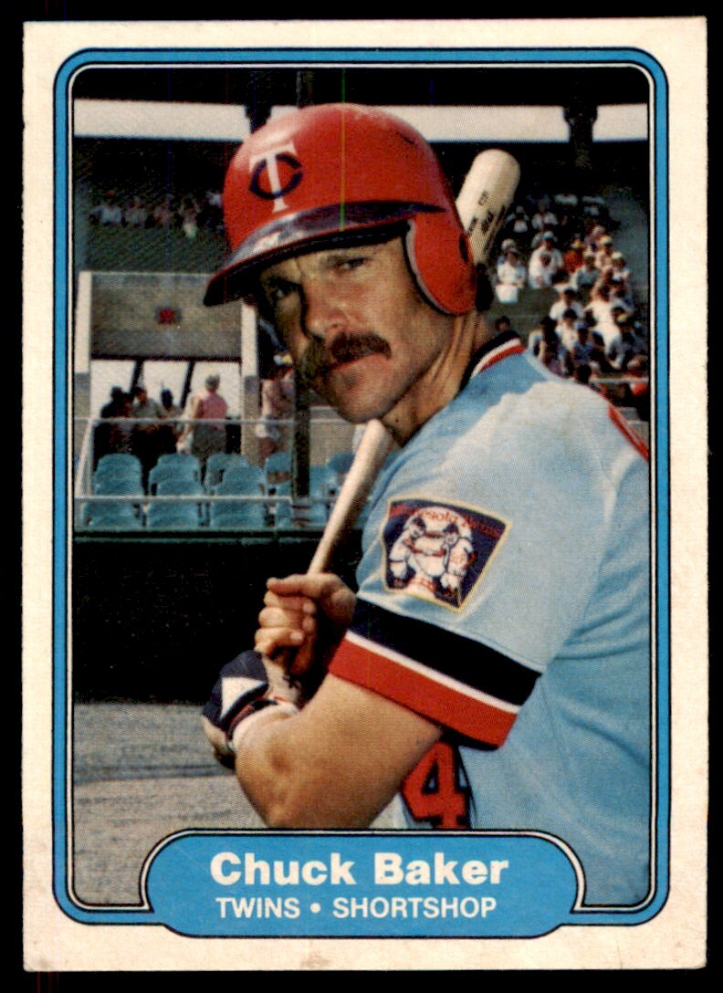 1982 Fleer Chuck Baker . Minnesota Twins #561