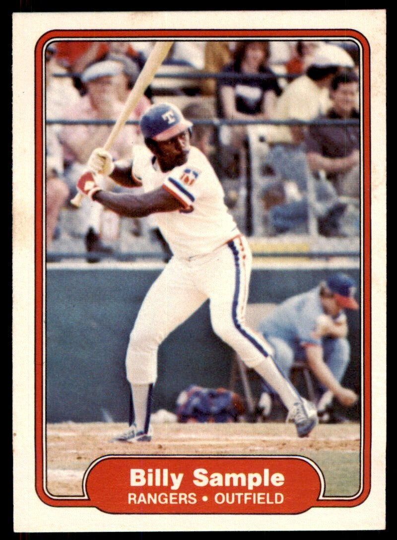 1982 Fleer Billy Sample . Texas Rangers #330