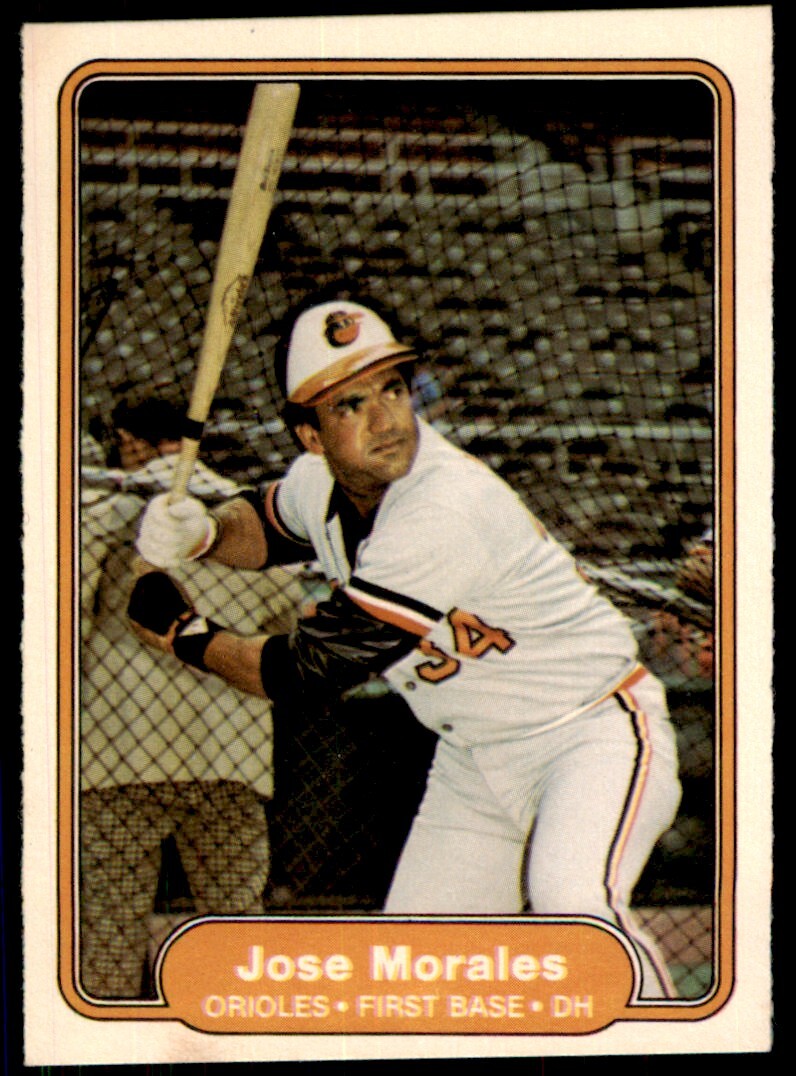 1982 Fleer Jose Morales . Baltimore Orioles #173