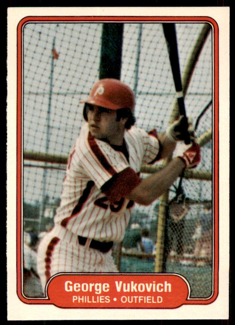 1982 Fleer George Vukovich .  Philadelphia Phillies #262