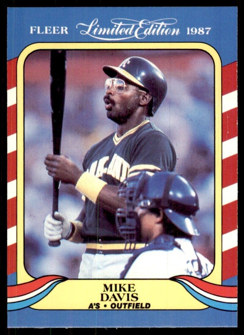 1987 Fleer Limited Edition Mike Davis Oakland Athletics #12