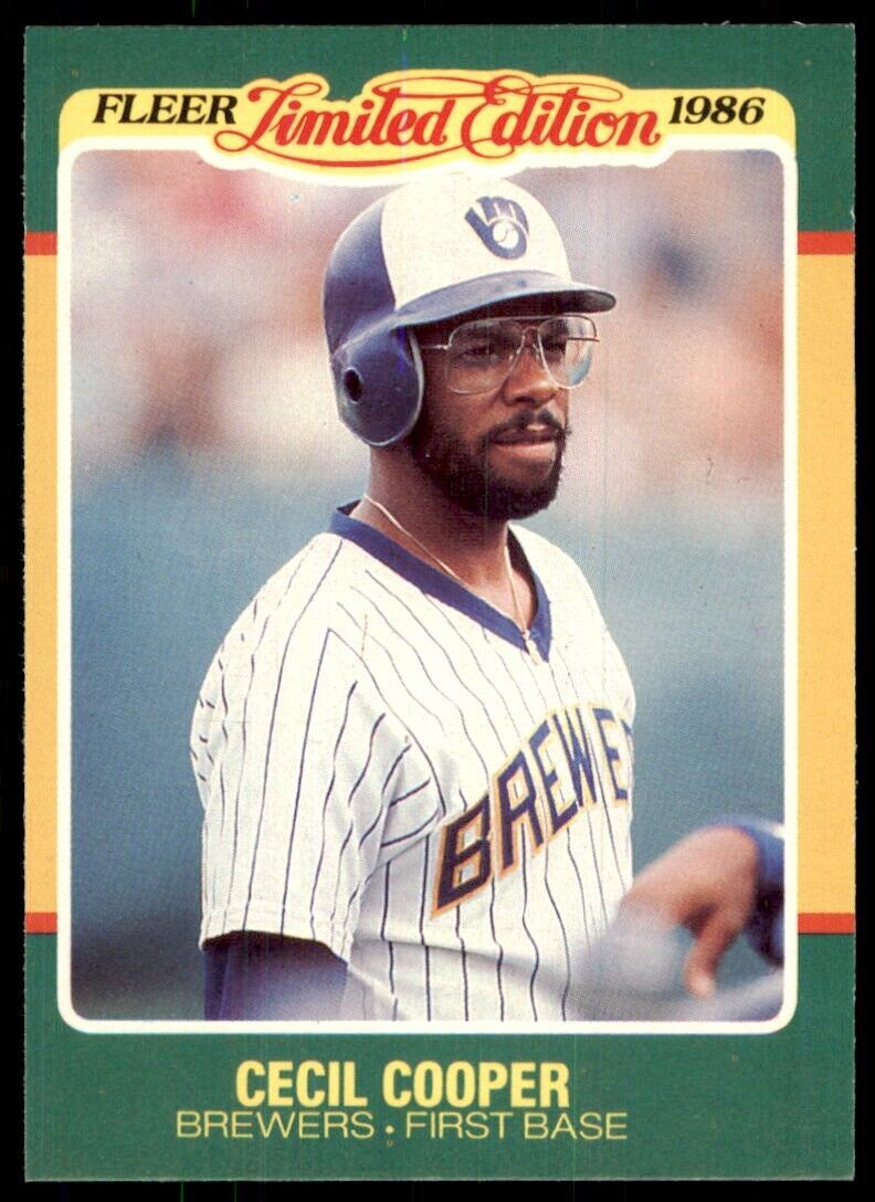 1986 Fleer Limited Edition Cecil Cooper Milwaukee Brewers #12