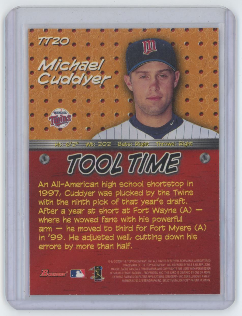 2000 Bowman Tool Time Michael Cuddyer .  Minnesota Twins #TT20
