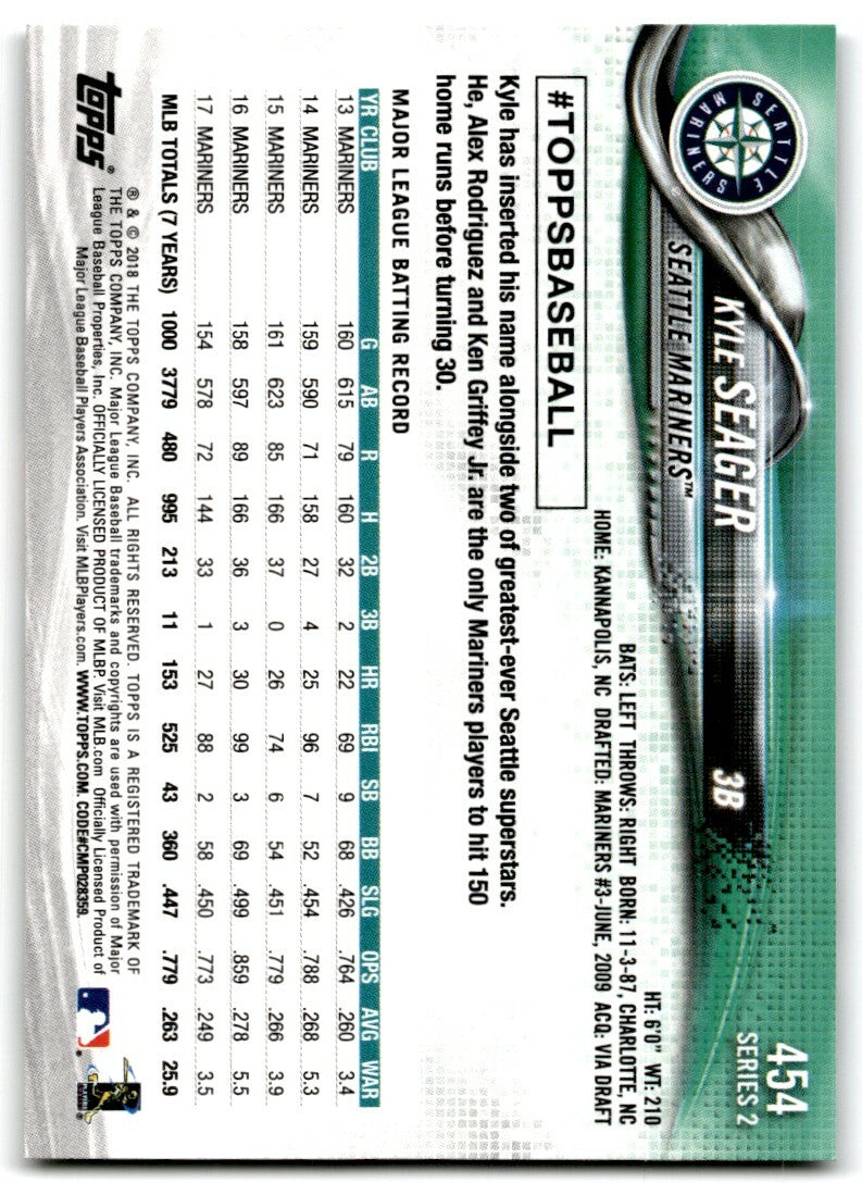 2018 Topps Series 2 Kyle Seager .  Seattle Mariners #454