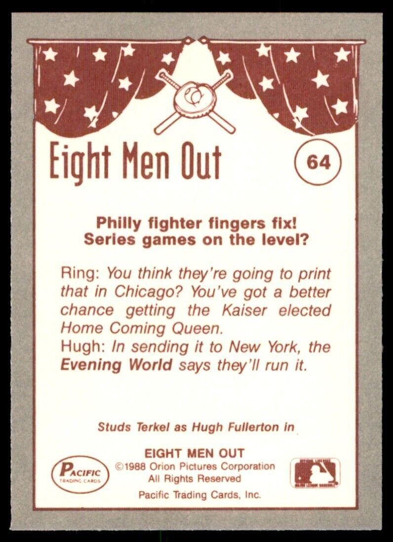 1988 Pacific 8 Men Out Hugh exposes the fix #64