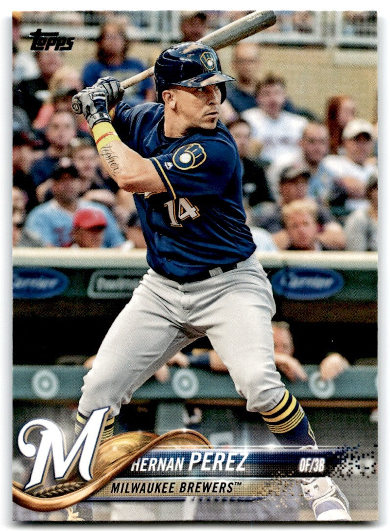 2018 Topps Series 2 Hernan Perez .  Milwaukee Brewers #MB-17