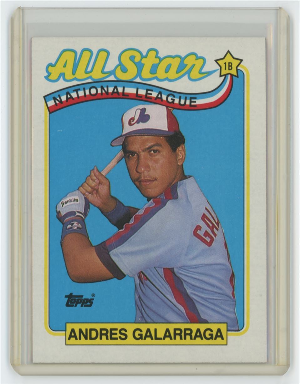 1989 Topps Andres Galarraga .  Montreal Expos #386