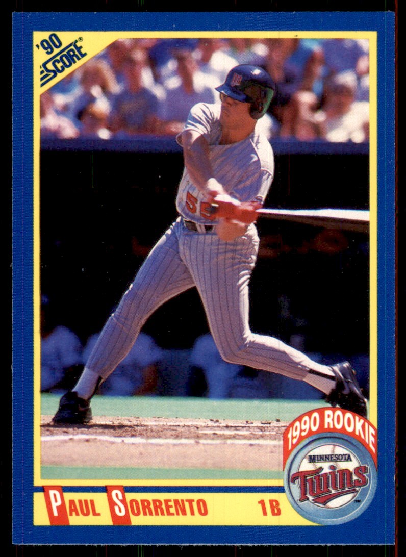 1990 Score Paul Sorrento Rookie Baseball Cards #647