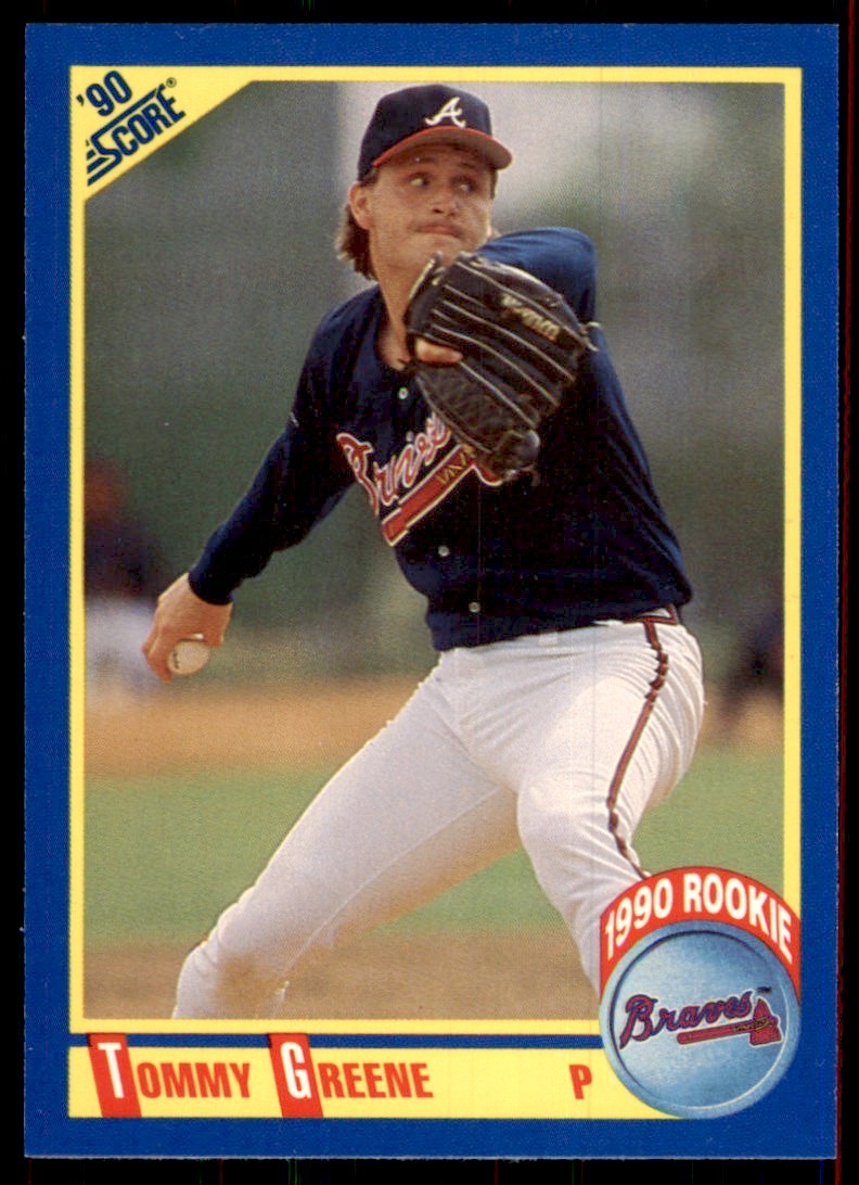 1990 Score Tommy Greene Rookie Baseball Cards #640
