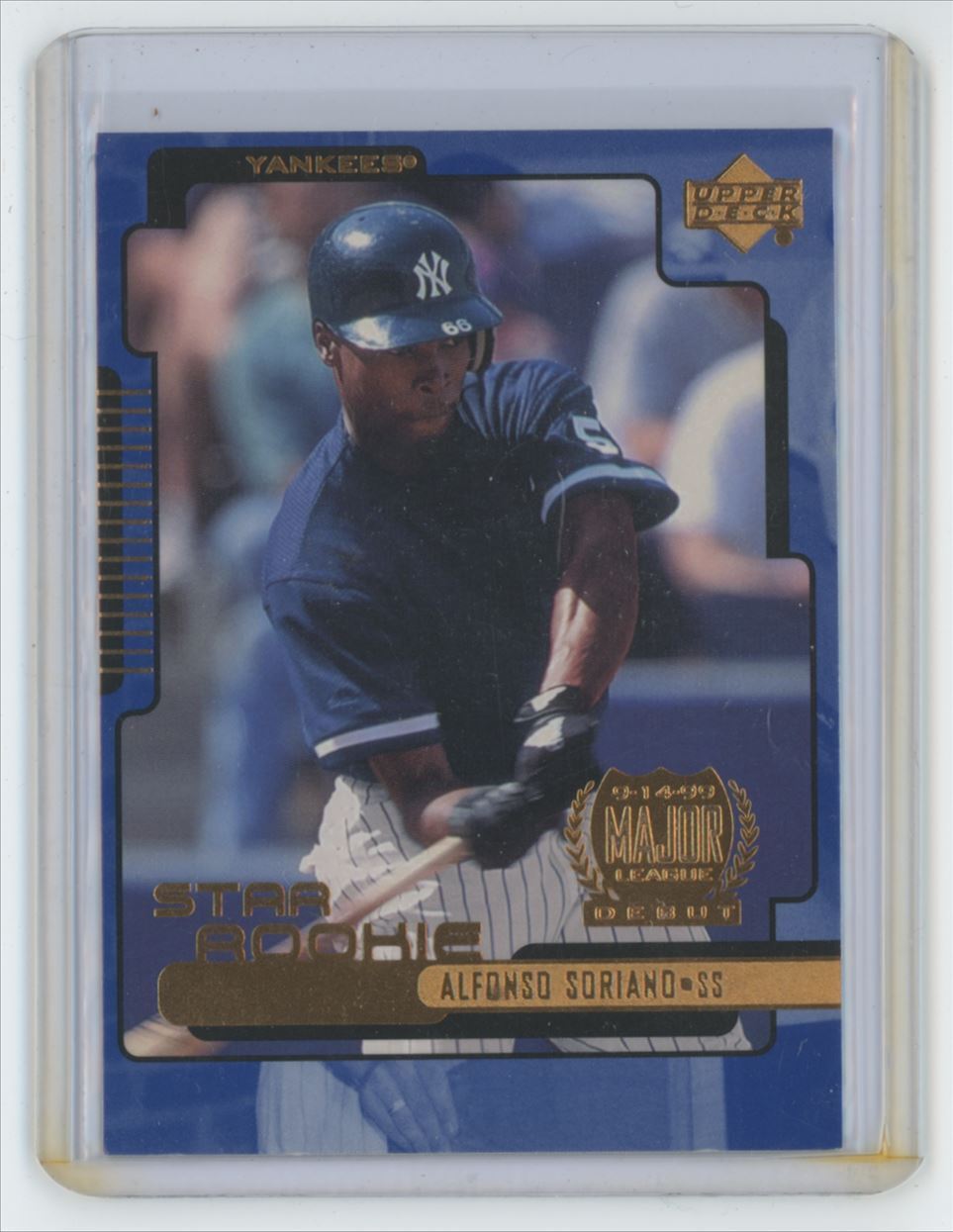 1999 Upper Deck Major League Debut Star Rookie ALfonso Soriano .  New York