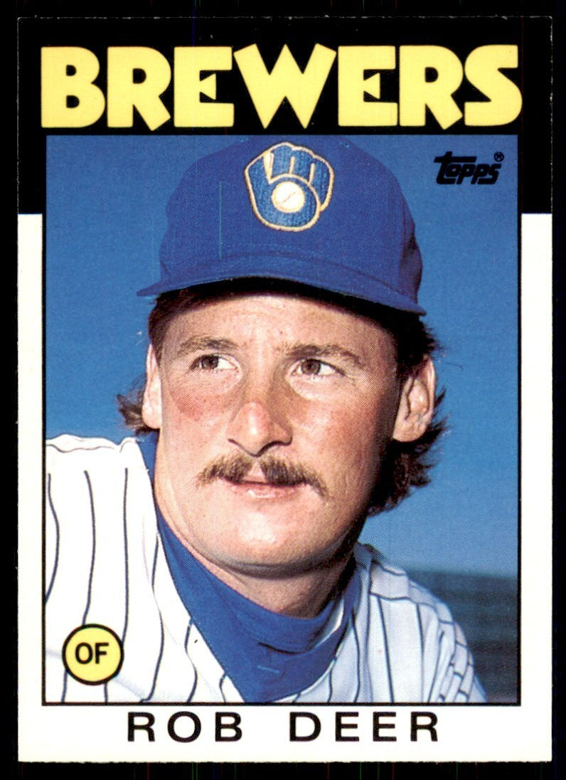 1986 Topps Traded. Rob Deer Baseball Cards #31T