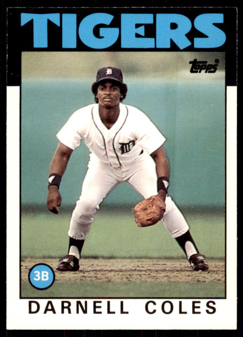 1986 Topps Traded. Darnell Coles Baseball Cards #26T