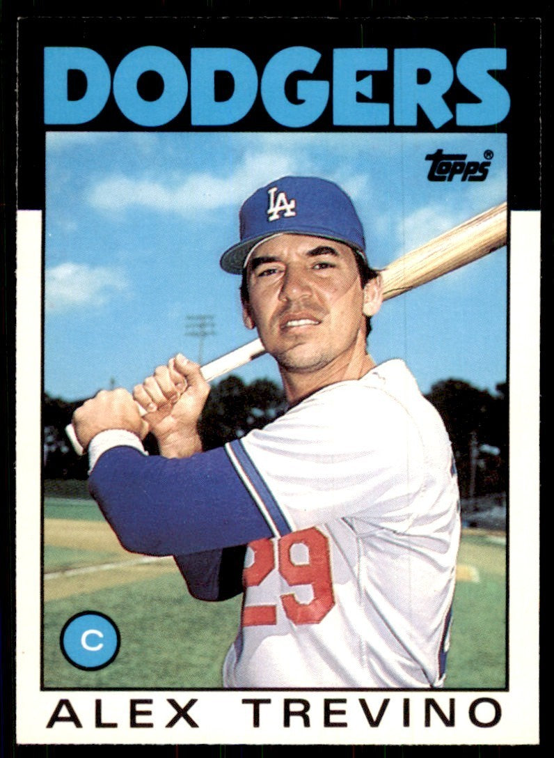 1986 Topps Traded. Alex Trevino Baseball Cards #116T