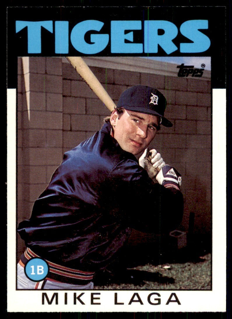 1986 Topps Traded. Mike Laga Baseball Cards #59T
