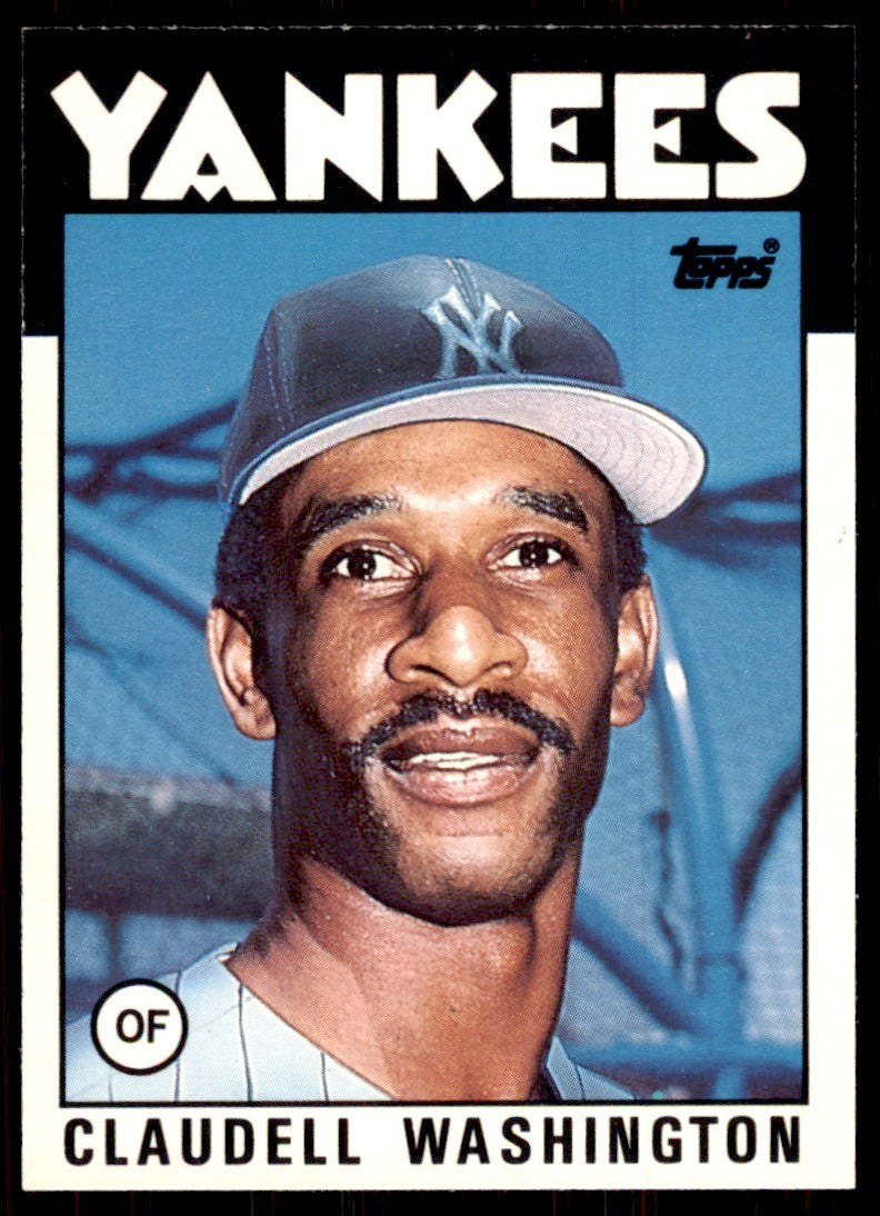 1986 Topps Traded Claudell Washington Baseball Cards #122T