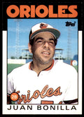 1986 Topps Traded Juan Bonilla Baseball Cards #13T