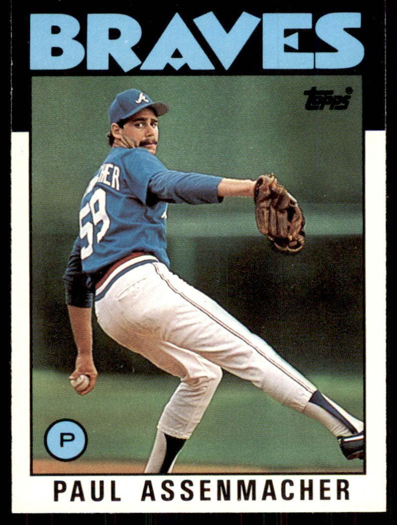 1986 Topps Traded Paul Assenmacher Baseball Cards #4T