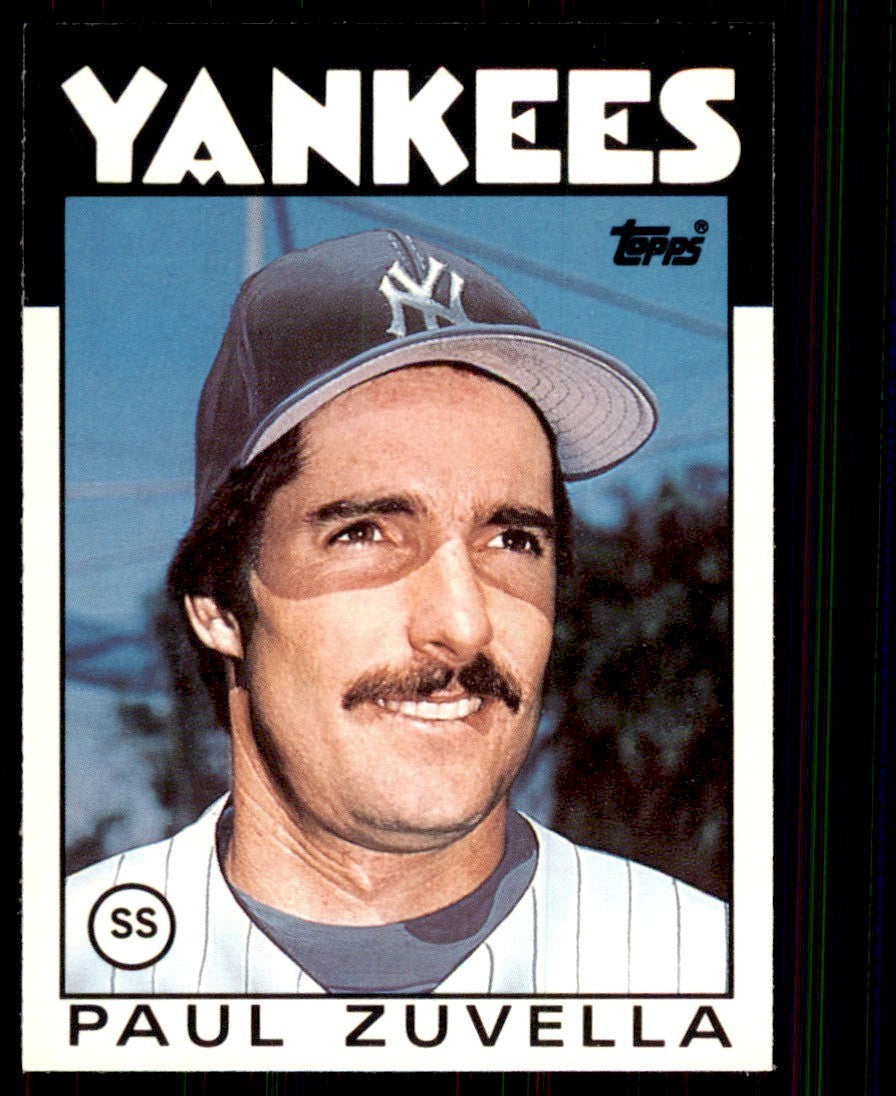 1986 Topps Traded Paul Zuvella Baseball Cards #1311