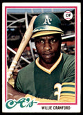 1978 Topps Willie Crawford (100) Baseball Cards #507