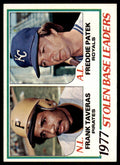 1978 Topps 1977 Stolen Base Leaders - Frank Taveras/Freddie Patek Baseball Cards